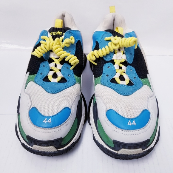 Balenciaga Blue Green Yellow Sneakers - Picture 1 of 5